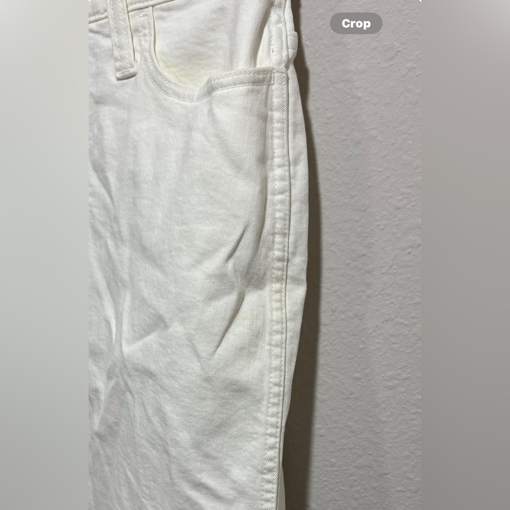 Madewell White Denim Button-Front Mini Skirt | Size 2 - Picture 5 of 10